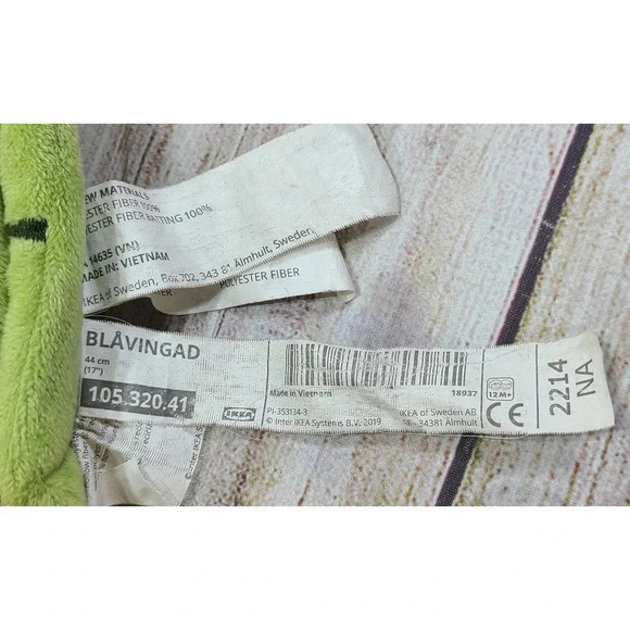 IKEA Blavingad Plush Sea Turtle Stuffed Animal Pillow Soft Toy Green 17.5" - Picture 5 of 5
